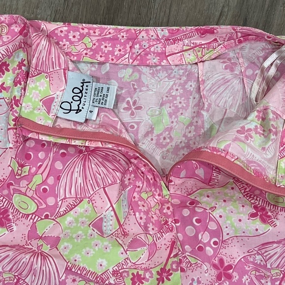 Lilly Pulitzer Size 4 Preppy Beach Blanket Bingo Floral Paisley Summer Skirt - Picture 7 of 8